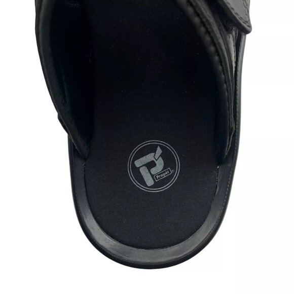 Propet Men\'s Slip-on Leather Sandal2 Size 11 Black Adjustable Straps Lightweight main image 5